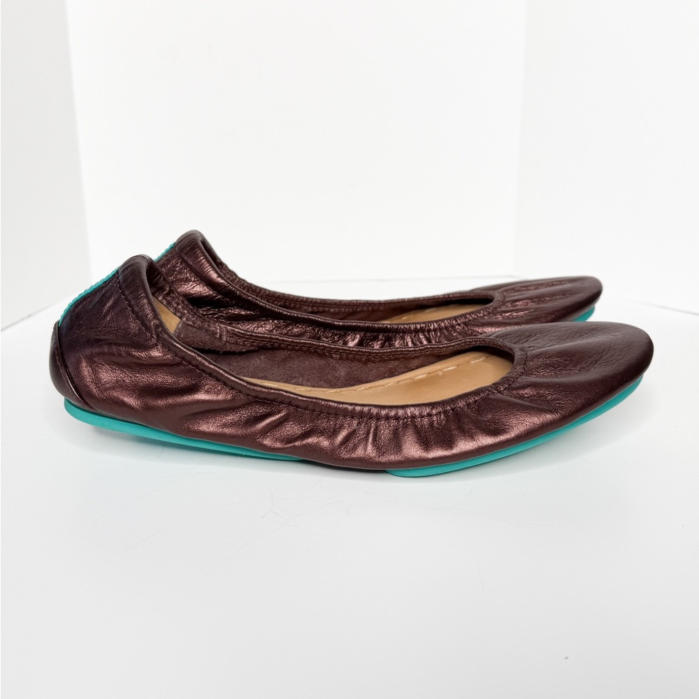 Tieks Gavrieli Size 7 Leather Ballet Flats Slip On Shoes Raspberry Truffle RARE!
